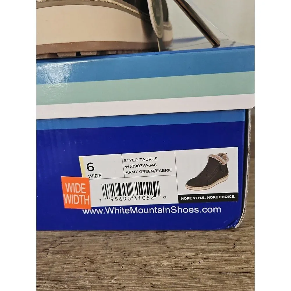 WHITE‎ MOUNTAIN Shoes Women's Taurus Boot, Army Green/Fabric, 6W